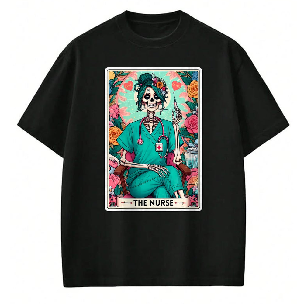 Funny Nurse Shirt, Nurse Unisex T-Shirt/Hoodie/Sweatshirt HLT00 - The Nurse Tarot Card T-Shirt