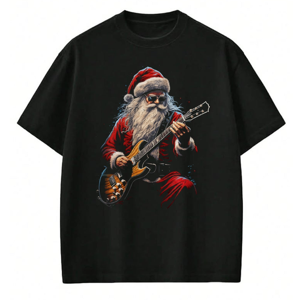 Guitar Lover Shirt, Funny Guitar UnisexT-Shirt/Hoodie/Sweatshirt HLT00 - Rock Guitar Santa Claus Playing Guitar - Funny Christmas T-Shirt