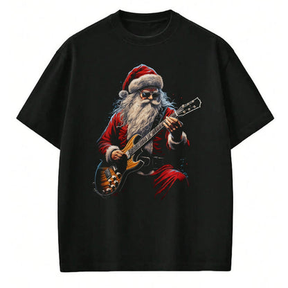 Guitar Lover Shirt, Funny Guitar UnisexT-Shirt/Hoodie/Sweatshirt HLT00 - Rock Guitar Santa Claus Playing Guitar - Funny Christmas T-Shirt