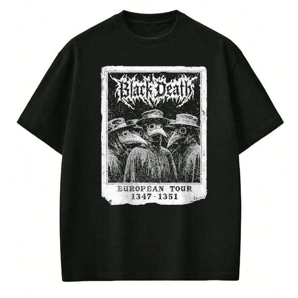 Best Doctor Shirt, Funny Doctor UnisexT-Shirt/Hoodie/Sweatshirt HLT00 - Black Death European Tour  Plague Doctor Fake Band Merch T-Shirt