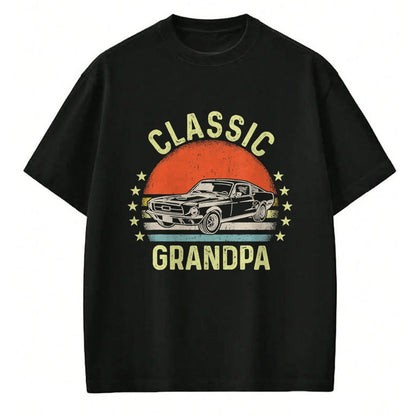 Best Grandpa Shirt, Proud Grandpa Unisex T-Shirt/Hoodie/Sweatshirt HLT00 - Funny Grandpa Classic Car Graphic Vintage Retro T-Shirt