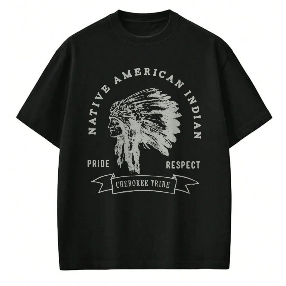 Native American T-Shirts, Vintage Native American Unisex T-Shirt/Hoodie/Sweatshirt HLT00 - Cherokee Tribe Native American Indian Pride Respect Design