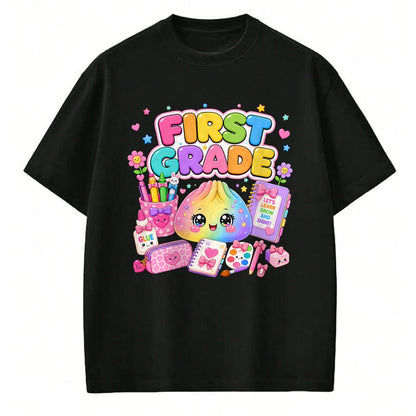 Best Teacher Shirt, Funny Teacher UnisexT-Shirt/Hoodie/Sweatshirt HLT00 - Cute Dumpling 1st First Grade Back to School Girl Teacher T-Shirt