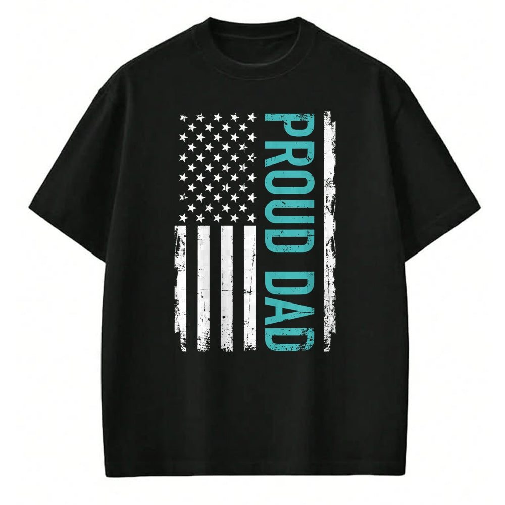Gift for Dad Shirt, Funny Dad Unisex T-Shirt/Hoodie/Sweatshirt HLT00 – Proud dad US american flag gift for father_s day T-Shirt