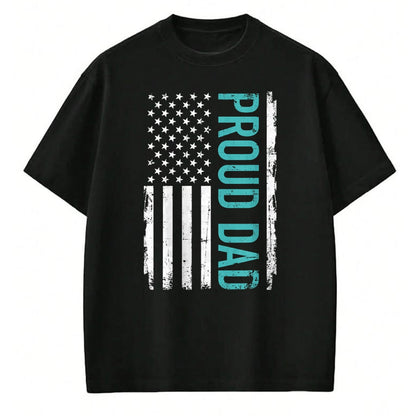 Gift for Dad Shirt, Funny Dad Unisex T-Shirt/Hoodie/Sweatshirt HLT00 – Proud dad US american flag gift for father_s day T-Shirt