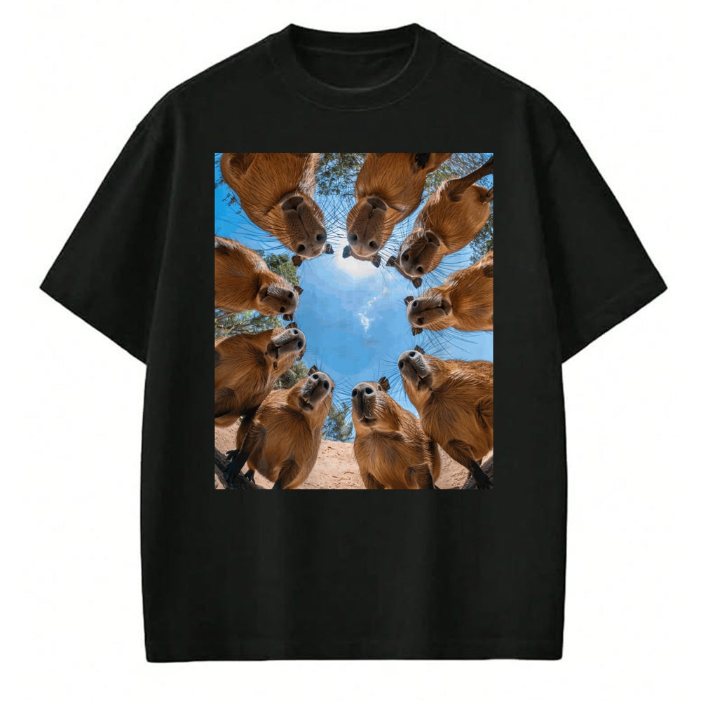 Cute Capybara Shirt, Funny Capybara Unisex T-Shirt/Hoodie/Sweatshirt HLT00 - Funny Graphic Capybara Long Sleeve T-Shirt (3)