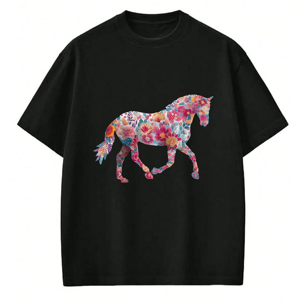 Best Horse Lover Shirt , Funny Horse UnisexT-Shirt/Hoodie/Sweatshirt HLT00 - Horse Flower Equestrian Riding Floral Pattern Graphic T-Shirt