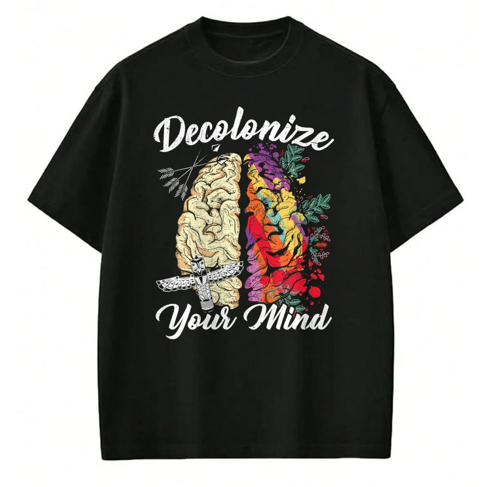 Native American T-Shirts, Vintage Native American Unisex T-Shirt/Hoodie/Sweatshirt HLT00 - Decolonize Your Mind Indigenous People Native American