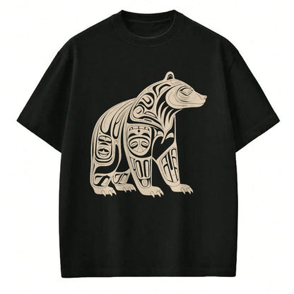 Native American T-Shirts, Vintage Native American Unisex T-Shirt/Hoodie/Sweatshirt HLT00 - Bear Native Formline Art Salish Haida Tlingit Pacific Animal