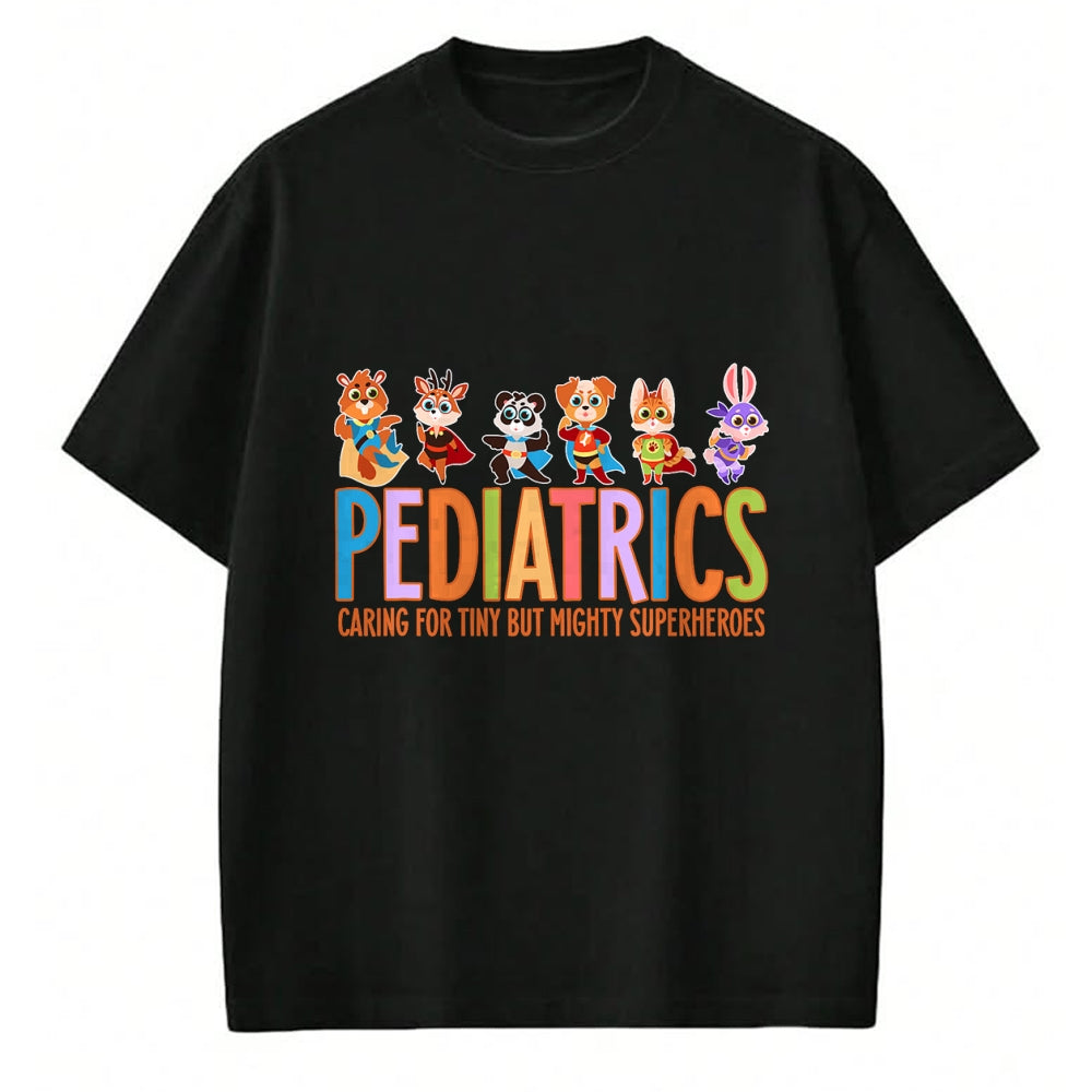Funny Nurse Shirt, Nurse Unisex T-Shirt/Hoodie/Sweatshirt HLT00 - Funny Pediatric Nurse Caring For Tiny But Mighty Superheroes T-Shirt