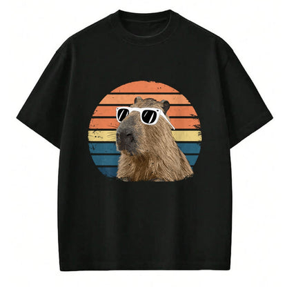 Cute Capybara Shirt, Funny Capybara Unisex T-Shirt/Hoodie/Sweatshirt HLT00 - Funny Capybara Vintage Long Sleeve T-Shirt