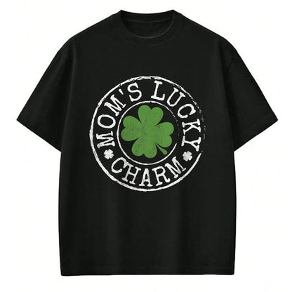 Gift for Mom Shirt, Funny Mom Unisex T-Shirt/Hoodie/Sweatshirt HLT00 - Moms Lucky Charm Irish Clovers Kids Boy Girl St Patricks Day T-Shirt