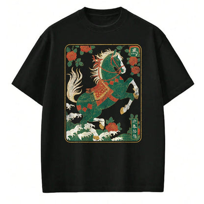 Best Horse Lover Shirt , Funny Horse UnisexT-Shirt/Hoodie/Sweatshirt HLT00 - Vintage Distressed Chinese Zodiac Art Year of the Horse T-Shirt