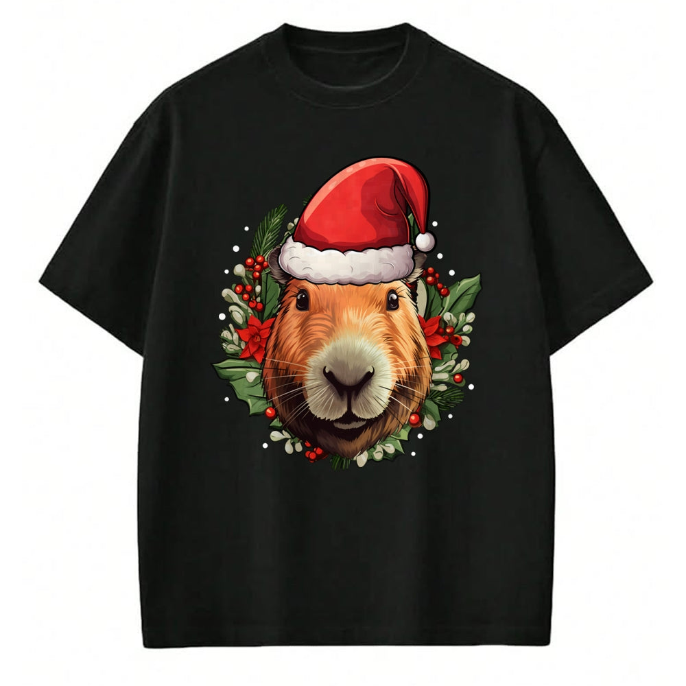 Cute Capybara Shirt, Funny Capybara Unisex T-Shirt/Hoodie/Sweatshirt HLT00 - Funny Christmas Capybara Long Sleeve T-Shirt
