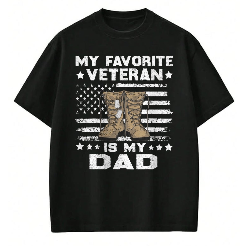 Proud Veteran Shirt, Funny Veteran UnisexT-Shirt/Hoodie/Sweatshirt HLT00 - Father Veterans Day My Favorite Veteran Is My Dad for Kids T-Shirt