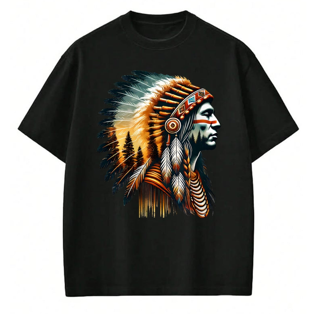 Native American T-Shirts, Vintage Native American Unisex T-Shirt/Hoodie/Sweatshirt HLT00 - Cool Native American Indian Chief Men Women Design