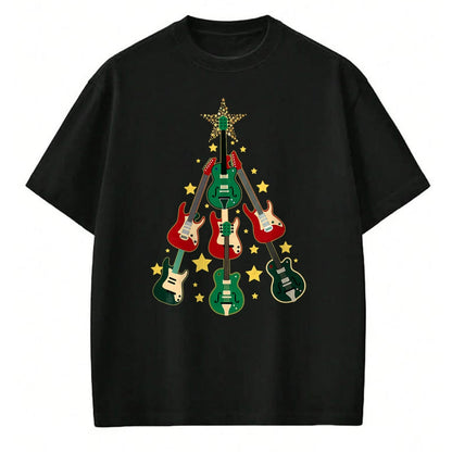 Guitar Lover Shirt, Funny Guitar UnisexT-Shirt/Hoodie/Sweatshirt HLT00 - Cool Guitar Christmas Tree Guitar Lovers Christmas Tree T-Shirt