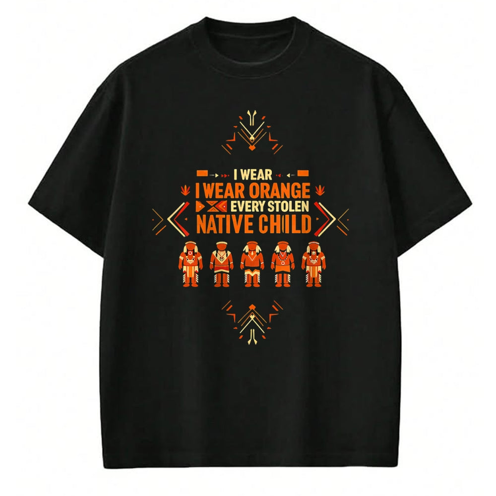 Native American T-Shirts, Vintage Native American Unisex T-Shirt/Hoodie/Sweatshirt HLT00 - I Wear Orange For Every American Native Child