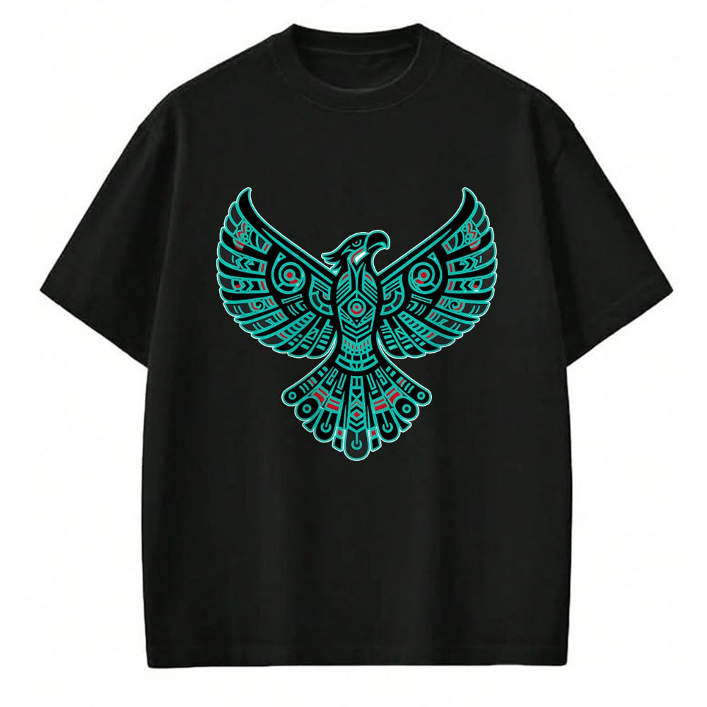 Native American T-Shirts, Vintage Native American Unisex T-Shirt/Hoodie/Sweatshirt HLT00 - Thunderbird Native American Tribal Art (3)