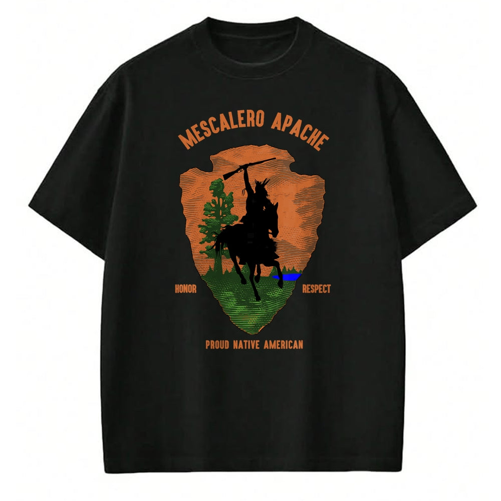 Native American T-Shirts, Vintage Native American Unisex T-Shirt/Hoodie/Sweatshirt HLT00 - MESCALERO APACHE Tribe Native American Indian Retro Arrow