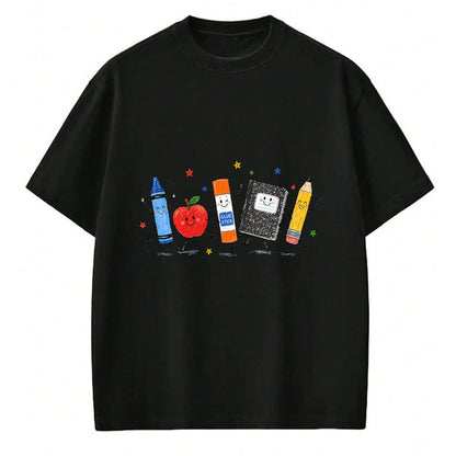 Best Teacher Shirt, Funny Teacher UnisexT-Shirt/Hoodie/Sweatshirt HLT00 - Cute School Supplies Back to School Teacher Student Doodle T-Shirt