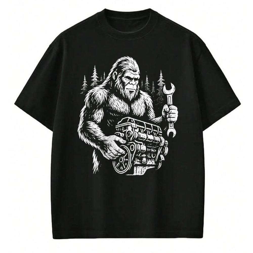 Best Mechanic Life Shirt, Funny Mechanic UnisexT-Shirt/Hoodie/Sweatshirt HLT00 - Funny Mechanic Bigfoot Sasquatch Engine Car Repair T-Shirt (1)