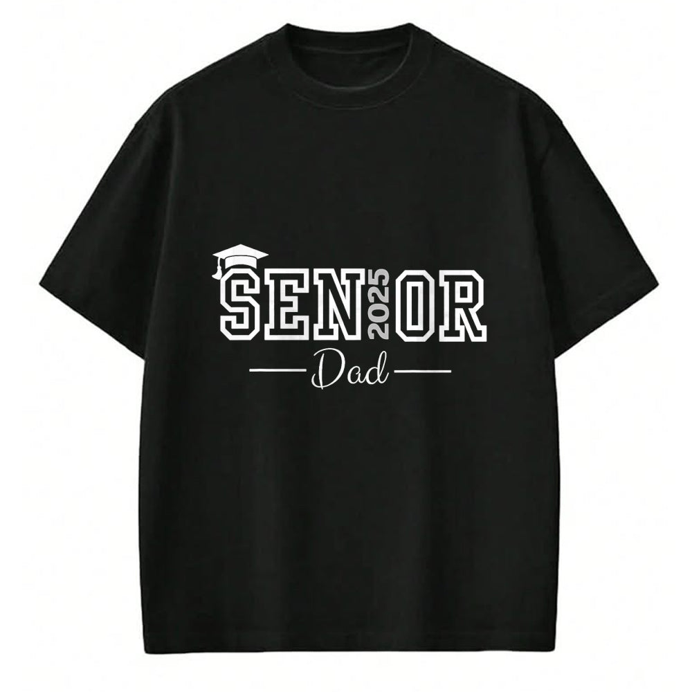 Gift for Dad Shirt, Funny Dad Unisex T-Shirt/Hoodie/Sweatshirt HLT00 – Cute Heart Graduate Proud Dad Senior of 2025 Class T-Shirt
