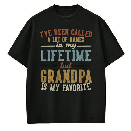 Best Grandpa Shirt, Proud Grandpa Unisex T-Shirt/Hoodie/Sweatshirt HLT00 - Grandpa Is My Favorite Name - Father's Day Grandpa T-Shirt (1)
