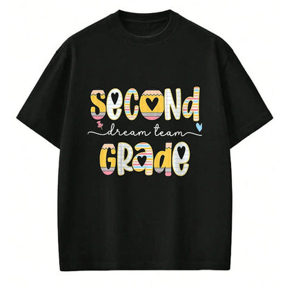 Best Teacher Shirt, Funny Teacher UnisexT-Shirt/Hoodie/Sweatshirt HLT00 - Second Grade Dream Team Back to School 2nd Grade Teacher T-Shirt, Men, Black, 3X-Large