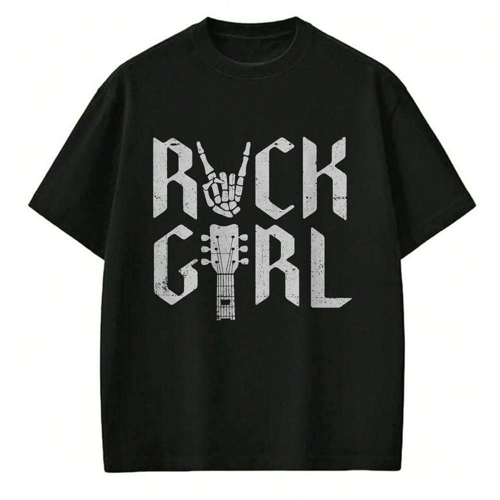 Guitar Lover Shirt, Funny Guitar UnisexT-Shirt/Hoodie/Sweatshirt HLT00 - Girls Rock, Rock_n Roll Girl, Rock On Skeleton, Guitar Band T-Shirt