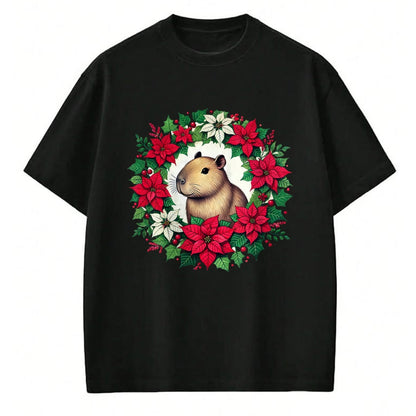 Cute Capybara Shirt, Funny Capybara UnisexT-Shirt/Hoodie/Sweatshirt HLT00 - Capybara Christmas illustration Long Sleeve T-Shirt