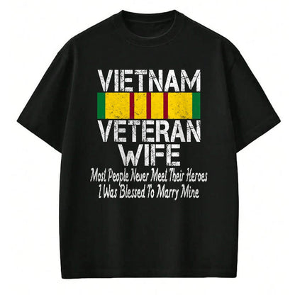 Proud Veteran Shirt, Funny Veteran UnisexT-Shirt/Hoodie/Sweatshirt HLT00 - Vietnam Veteran Wife Military Vet Spouse Retro Look T-Shirt