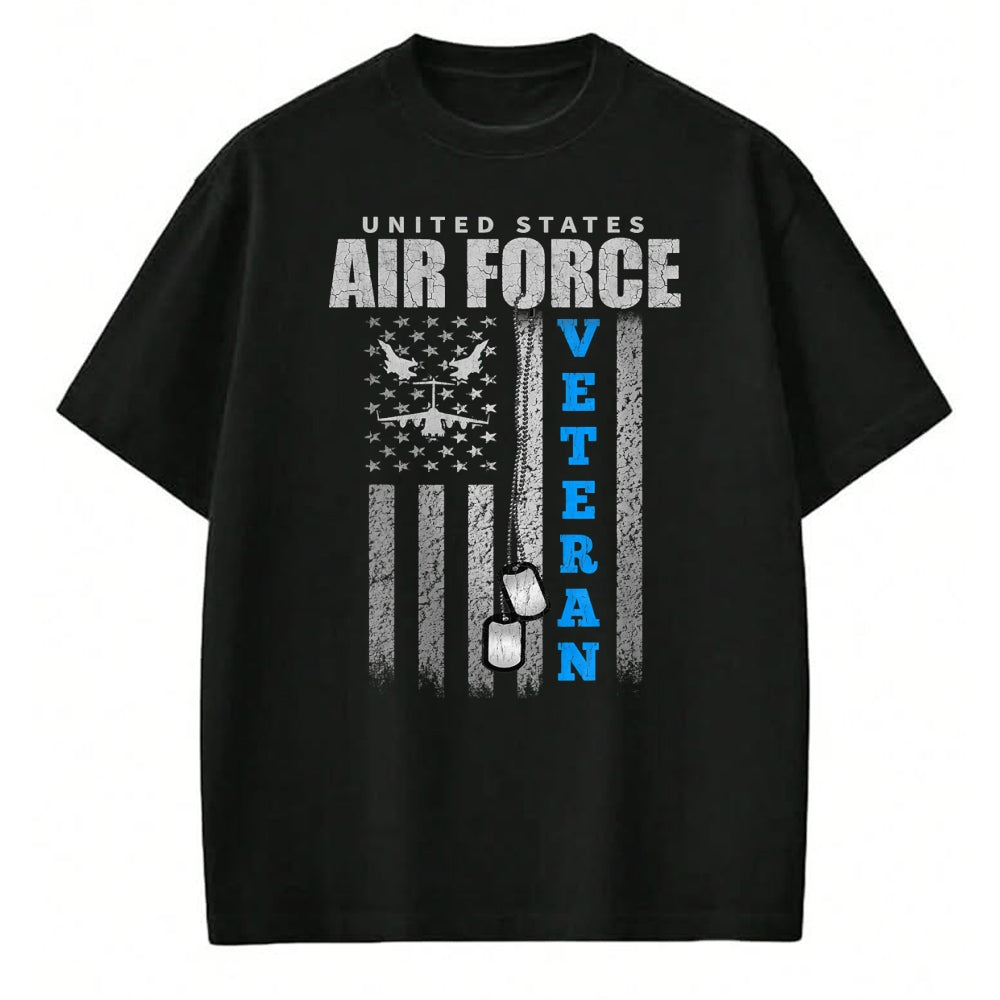 Proud Veteran Shirt, Funny Veteran UnisexT-Shirt/Hoodie/Sweatshirt HLT00 - Veteran of The US Air Force USA Flag Veterans T-Shirt