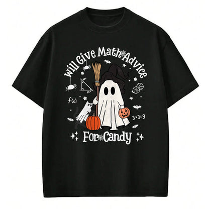 Best Teacher Shirt, Funny Teacher UnisexT-Shirt/Hoodie/Sweatshirt HLT00 - Funny Math Teacher Halloween Ghost Math Lover Teachers Woman T-Shirt