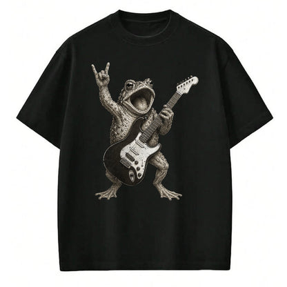 Guitar Lover Shirt, Funny Guitar UnisexT-Shirt/Hoodie/Sweatshirt HLT00 - Frog Playing Guitar Rock and Roll Funny T-Shirt