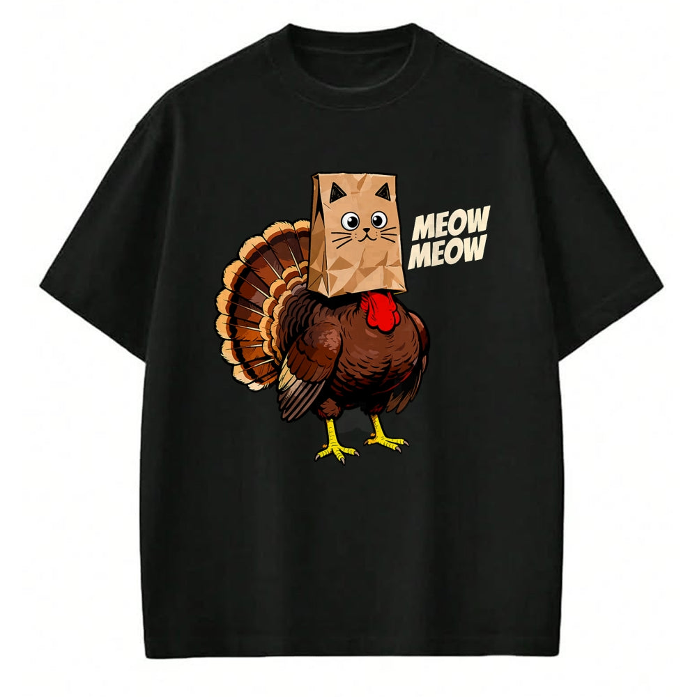 Best Thanksgiving Family Shirt , Funny Thanksgiving UnisexT-Shirt/Hoodie/Sweatshirt HLT00 - Thanksgiving Turkey Cat Meow Funny Thanksgiving Men Women T-Shirt