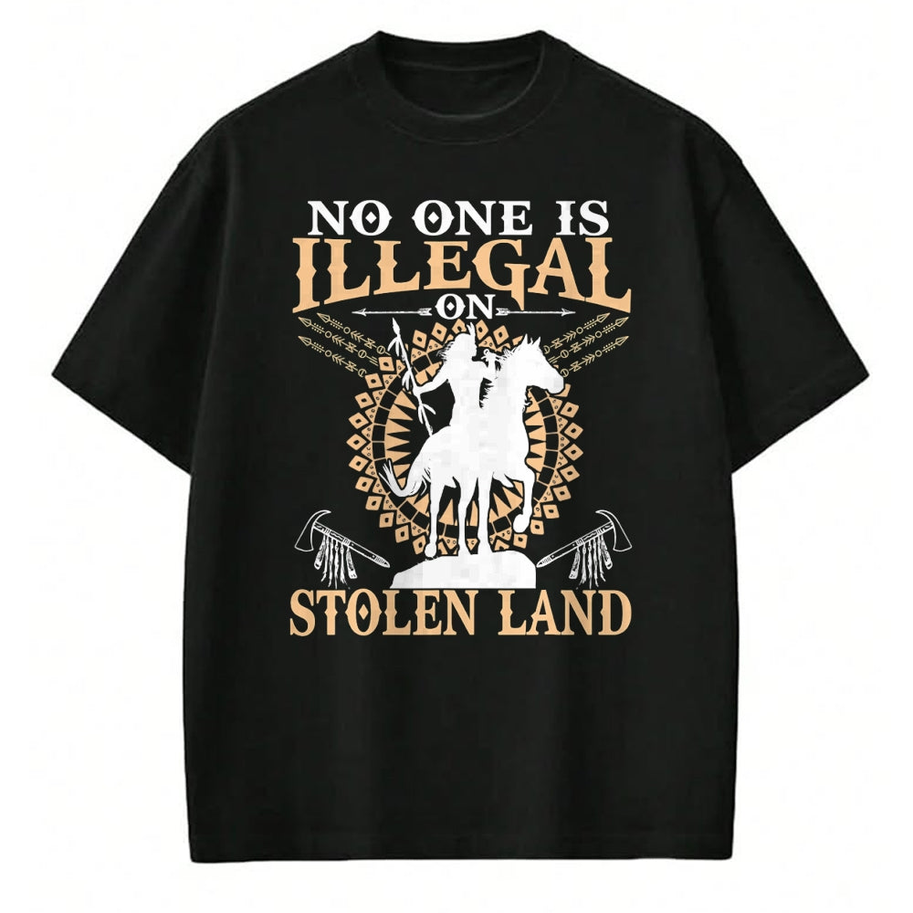 Native American T-Shirts, Vintage Native American Unisex T-Shirt/Hoodie/Sweatshirt HLT00 - No One Is Illegal on Stolen Land Tee Gifts Native Americans