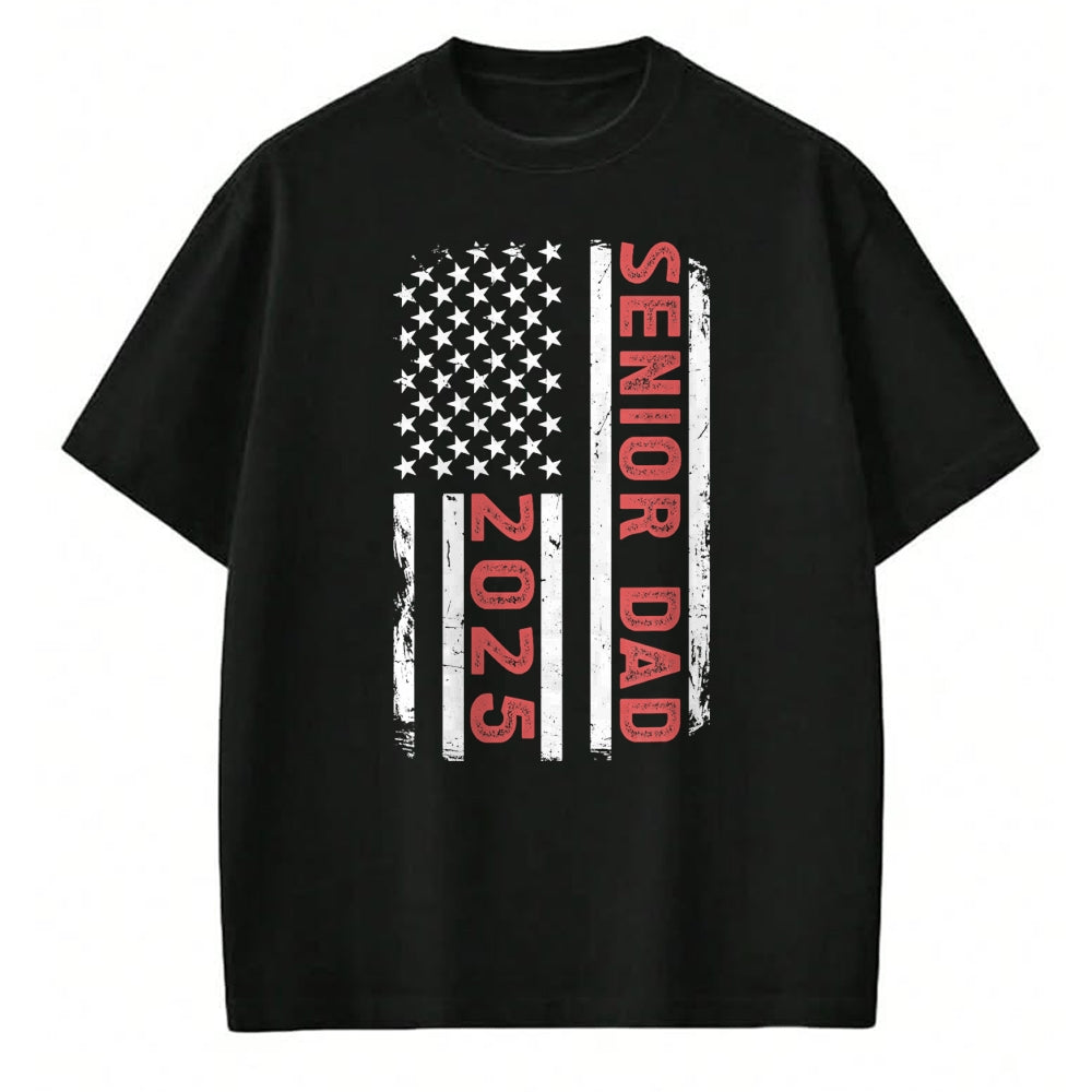Gift for Dad Shirt, Funny Dad Unisex T-Shirt/Hoodie/Sweatshirt HLT00 – Senior Dad 2025 US Flag Class Of 2025 Dad Of Senior 2025 T-Shirt