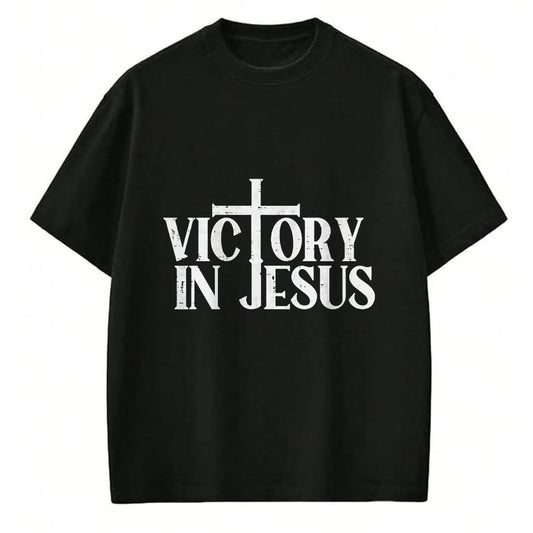 Christian Tee, Christian Faith Unisex T-Shirt/Hoodie/Sweatshirt HLT00 - Victory In Jesus Cross God Faith Christian Men Women Kids T-Shirt