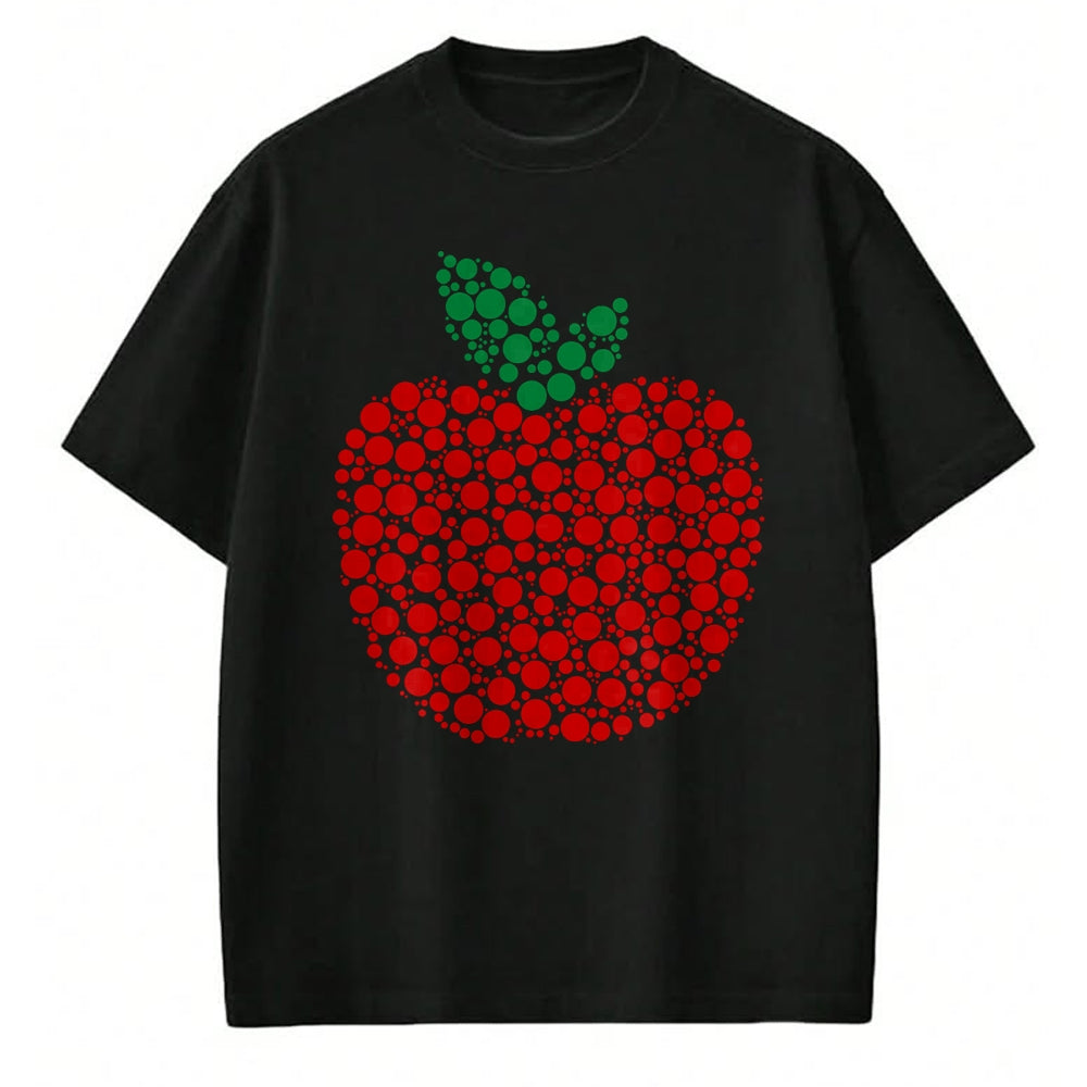Best Teacher Shirt, Funny Teacher UnisexT-Shirt/Hoodie/Sweatshirt HLT00 - Apple Dot Pattern Art Teacher Appreciation Men Women Humor T-Shirt
