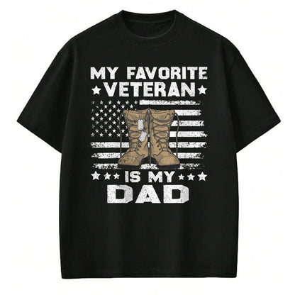 Proud Veteran Shirt, Funny Veteran UnisexT-Shirt/Hoodie/Sweatshirt HLT00 - Father Veterans Day My Favorite Veteran Is My Dad for Kids T-Shirt