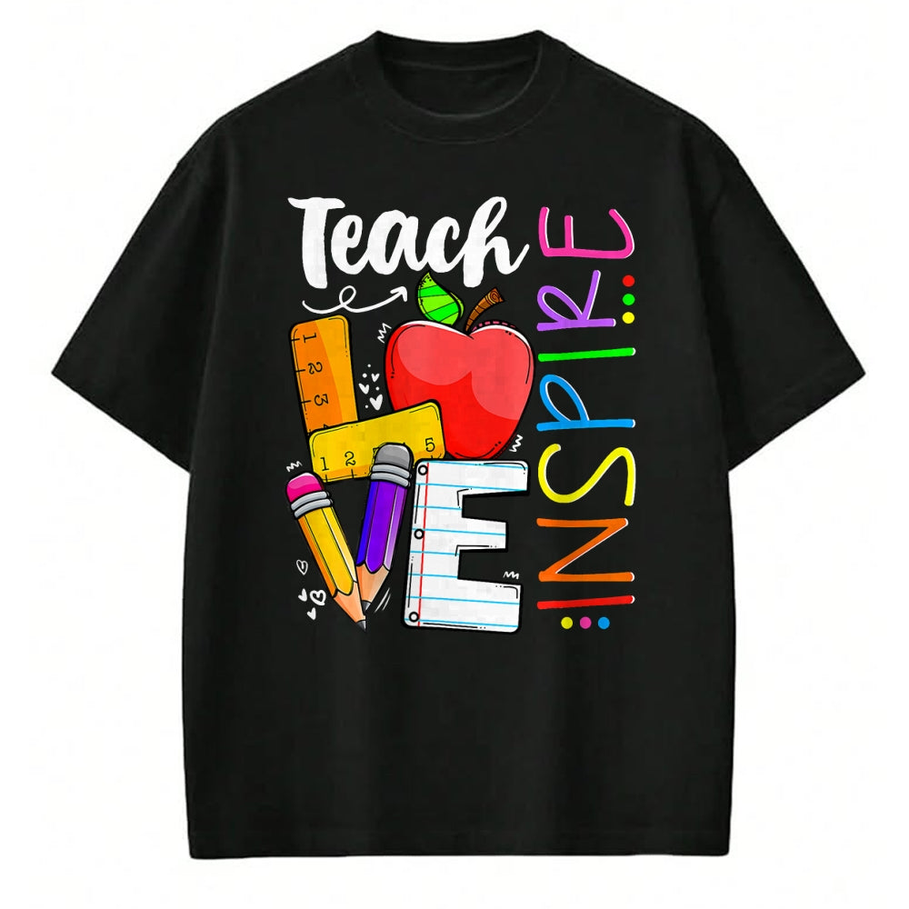 Best Teacher Shirt, Funny Teacher UnisexT-Shirt/Hoodie/Sweatshirt HLT00 - Cute Teach Love and Inspire Men Women Teacher T-Shirt