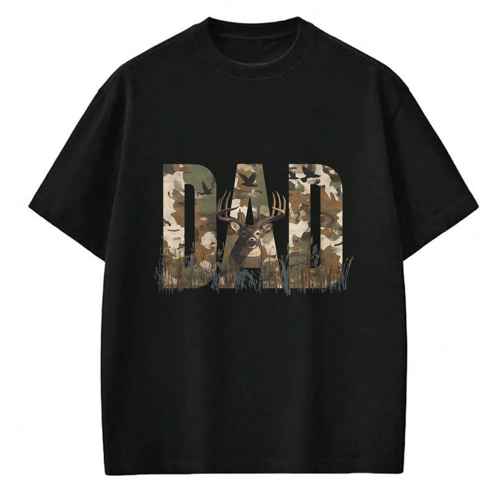 Funny Hunting Shirt, Gift For Hunting Lover Unisex T-Shirt/Hoodie/Sweatshirt HLT00 - Retro Camo Dad Quote Funny Deer Animal Hunting Outdoorsman T-Shirt