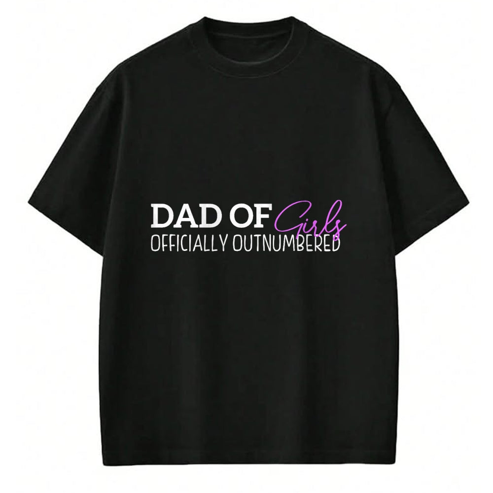 Gift for Dad Shirt, Funny Dad Unisex T-Shirt/Hoodie/Sweatshirt HLT00 – Dad Of Girls Officially Outnumbered - Father_s Day Proud T-Shirt