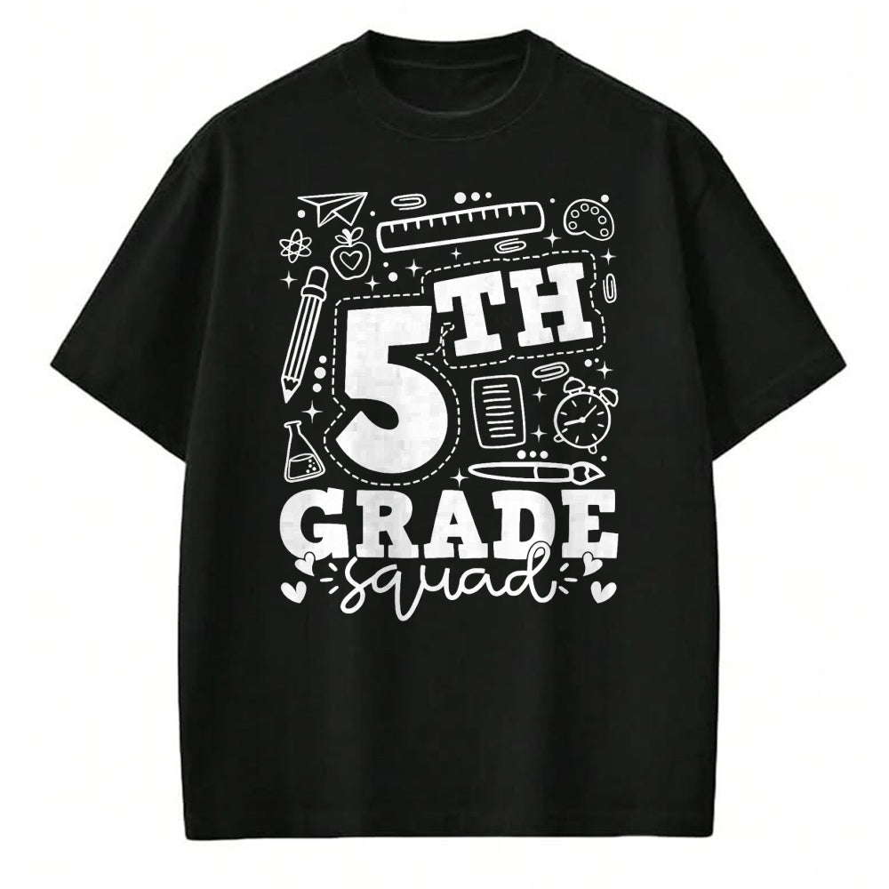 Best Teacher Shirt, Funny Teacher UnisexT-Shirt/Hoodie/Sweatshirt HLT00 - Back to School 5th Fifth Grade Squad Teacher Kid T-Shirt