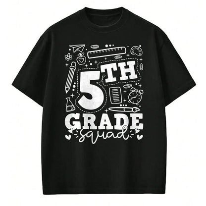 Best Teacher Shirt, Funny Teacher UnisexT-Shirt/Hoodie/Sweatshirt HLT00 - Back to School 5th Fifth Grade Squad Teacher Kid T-Shirt