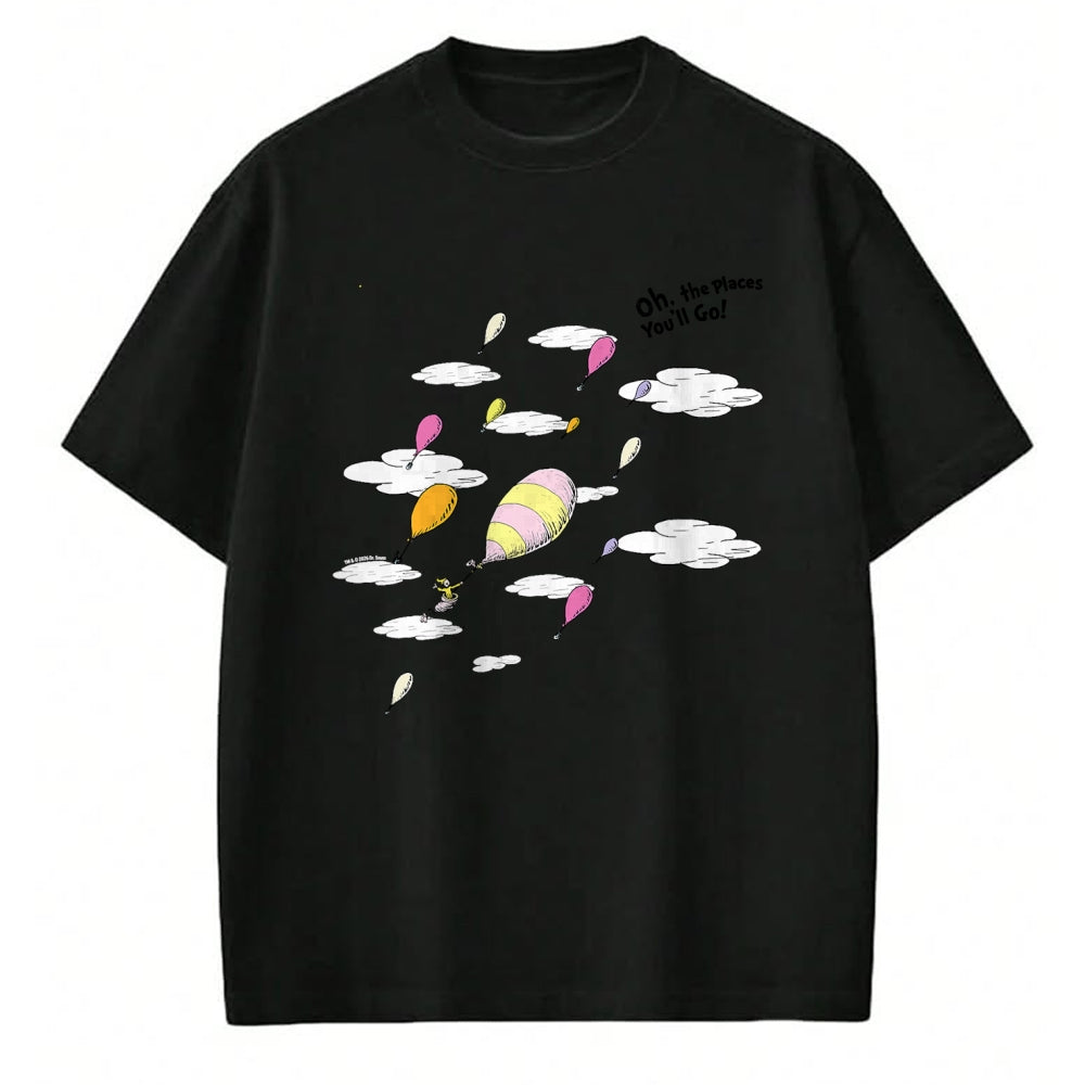 Best Doctor Shirt, Funny Doctor UnisexT-Shirt/Hoodie/Sweatshirt HLT00 - Dr. Seuss Oh the Places You_ll Go, Hot Air Balloons T-Shirt