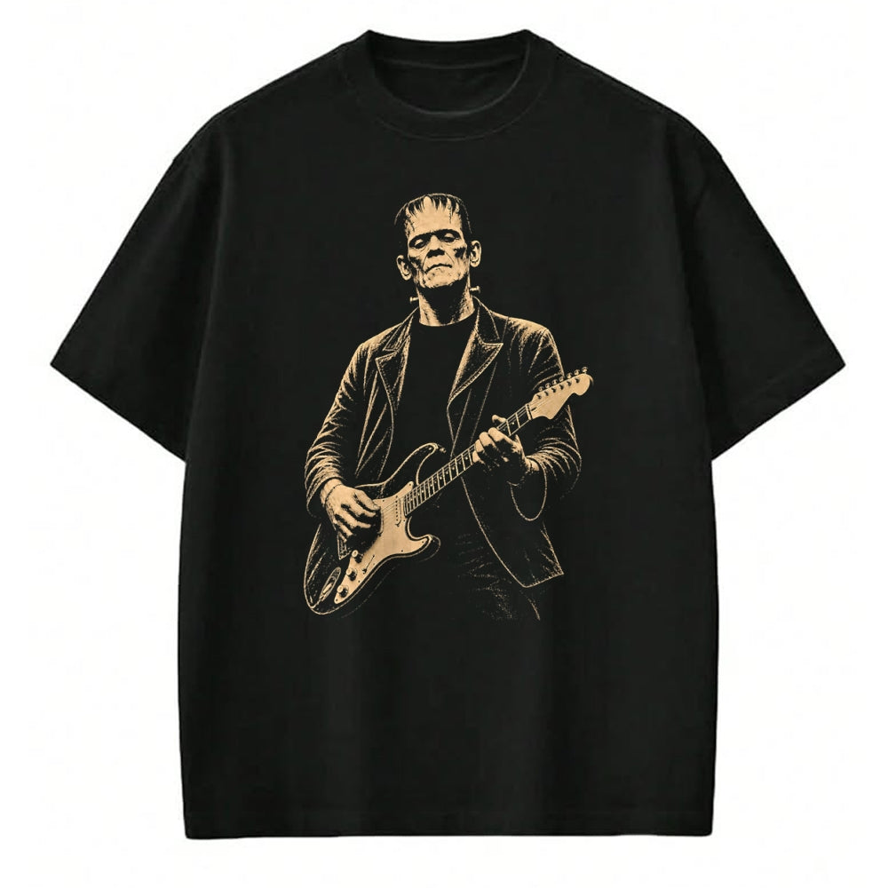 Guitar Lover Shirt, Funny Guitar UnisexT-Shirt/Hoodie/Sweatshirt HLT00 - Vintage Frankenstein Playing Guitar Halloween Frankenstein T-Shirt