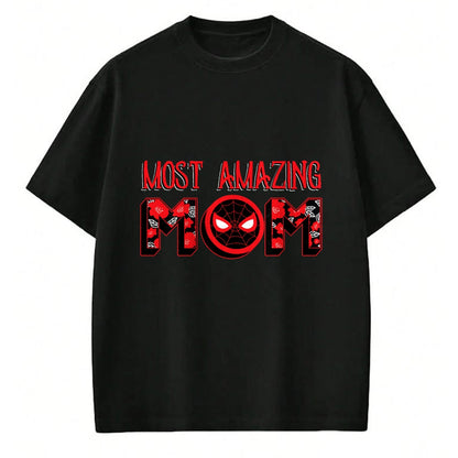 Gift for Mom Shirt, Funny Mom Unisex T-Shirt/Hoodie/Sweatshirt HLT00 - Marvel Mothers Day Spider-Man Most Amazing Mom Chest Logo T-Shirt