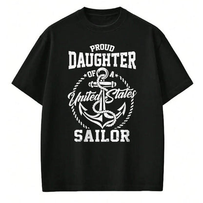 Proud Veteran Shirt, Funny Veteran UnisexT-Shirt/Hoodie/Sweatshirt HLT00 - Proud Daughter of A Sailor US Veteran Family Matching T-Shirt